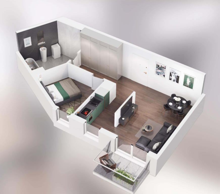 Luksusowy apartament z widokiem na rzekę