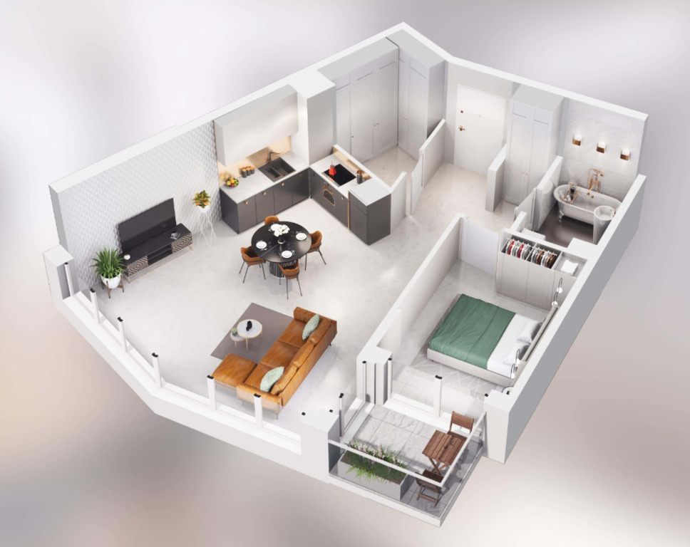 Luksusowy apartament z widokiem na rzekę