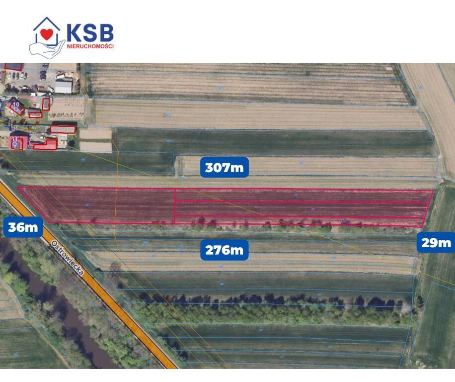 Działka usługowa 7675m2 przy drodze 9, Kunów