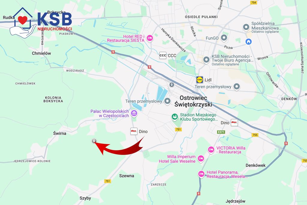 Działka z WZ ul. Dąbrówki, Ostrowiec Św. - 1056m2