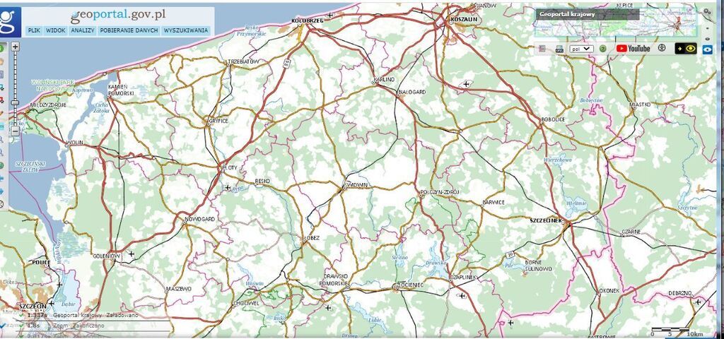 Działka 34.4977ha,m.Bobolice,las,oczko wodne,dr .