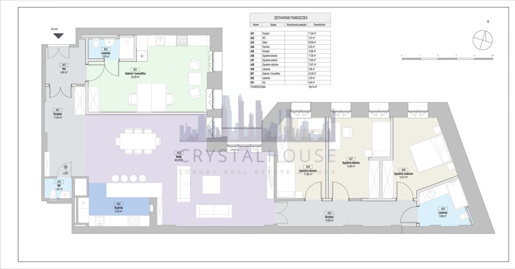 Hala Koszyki apartament w zabytkowej kamienicy