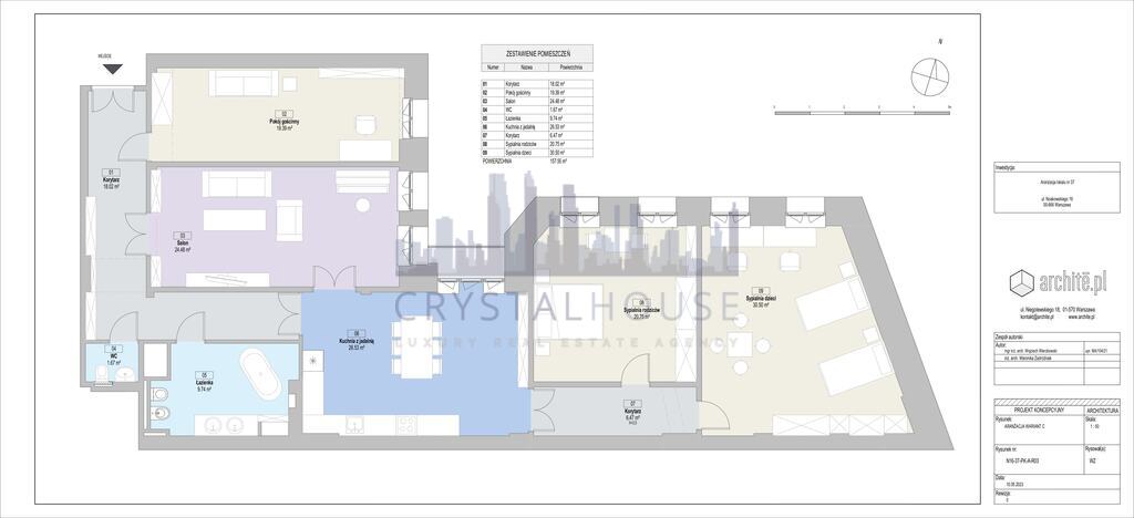 Hala Koszyki apartament w zabytkowej kamienicy
