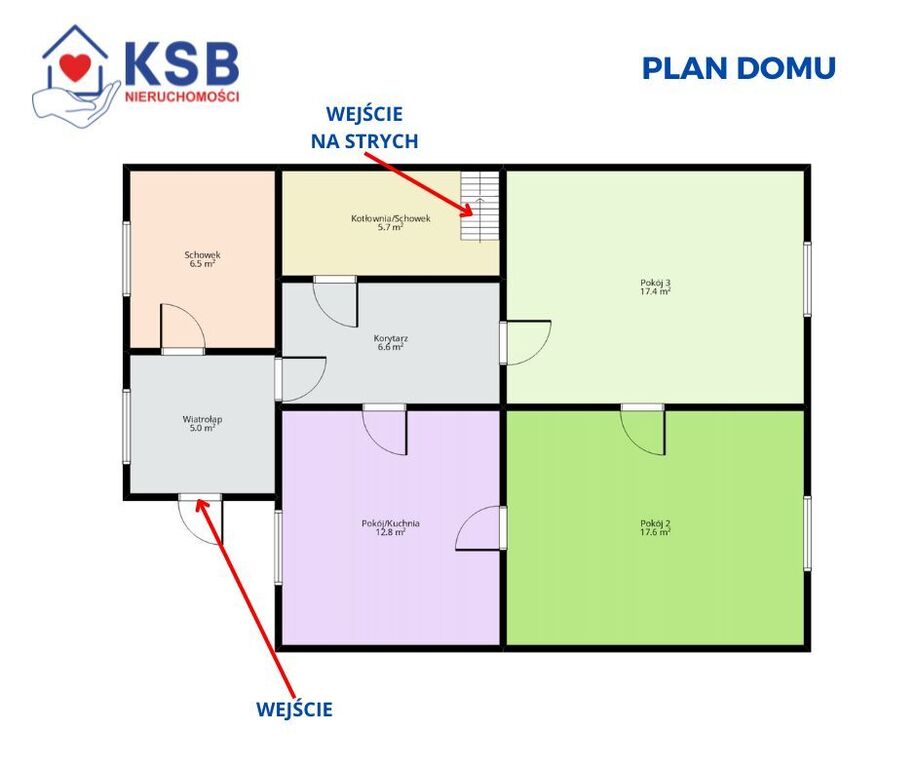 Dom 71,7m2 + zabudowania + działka 3051m2 - Okół