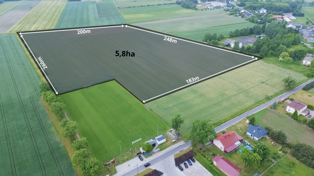 Działka przemysłowa 5,8 ha | gm. Łowicz | MPZP