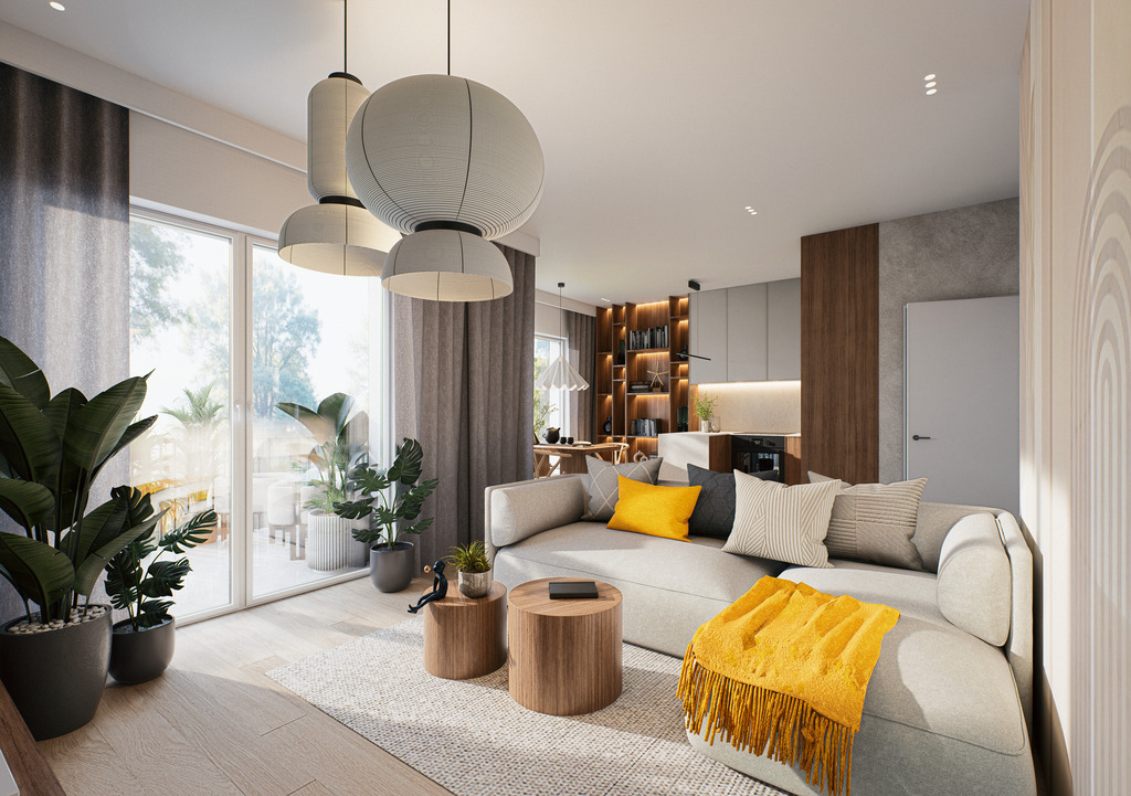 | 61 m² z balkonem i poddaszem - AURUM