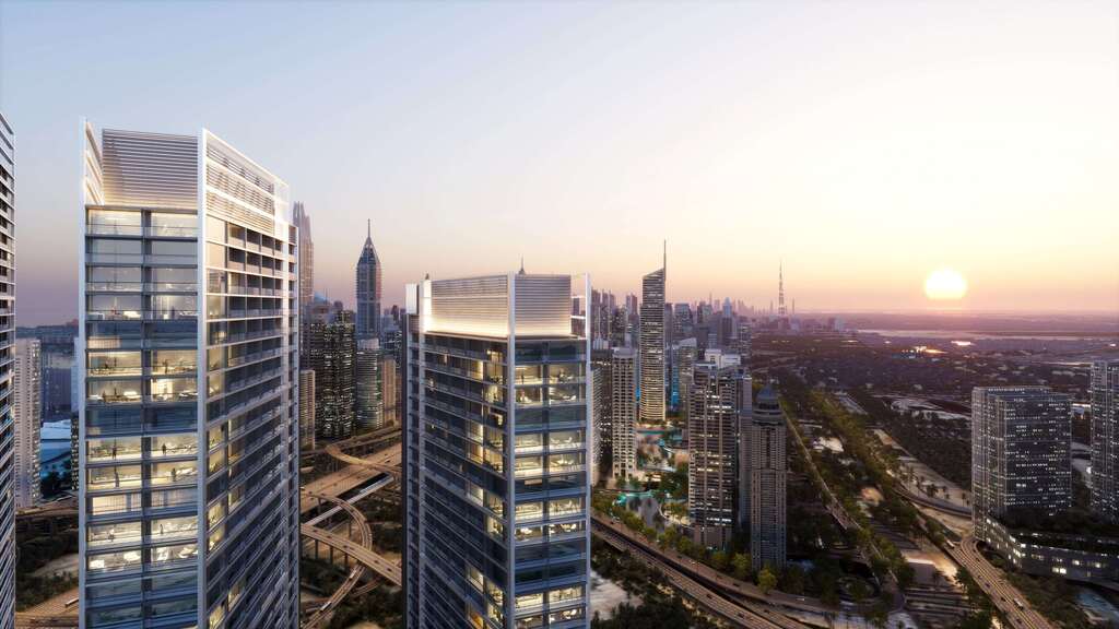 Apartament narożny z widokiem na morze w Dubaju