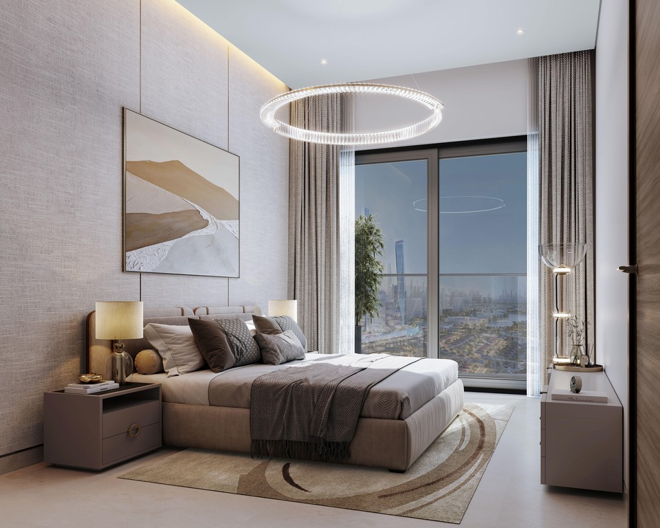 Apartament narożny z widokiem na morze w Dubaju
