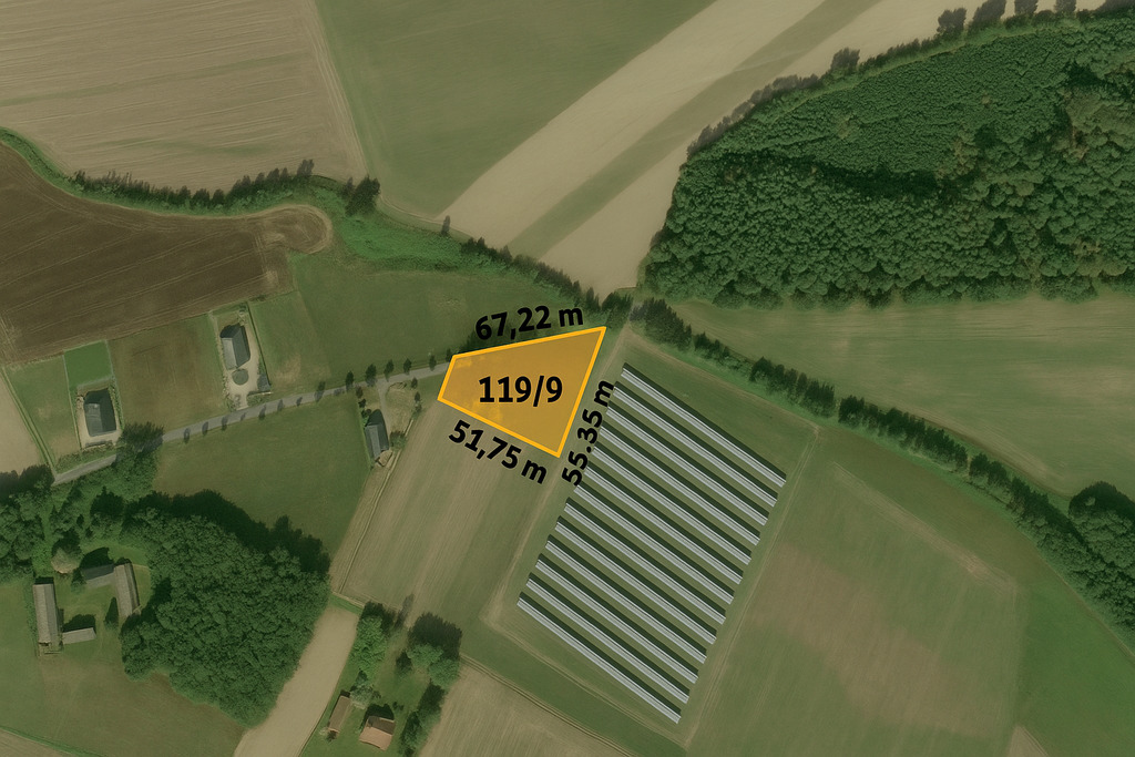 Działka 1681 m² – otoczona lasem i łąkami
