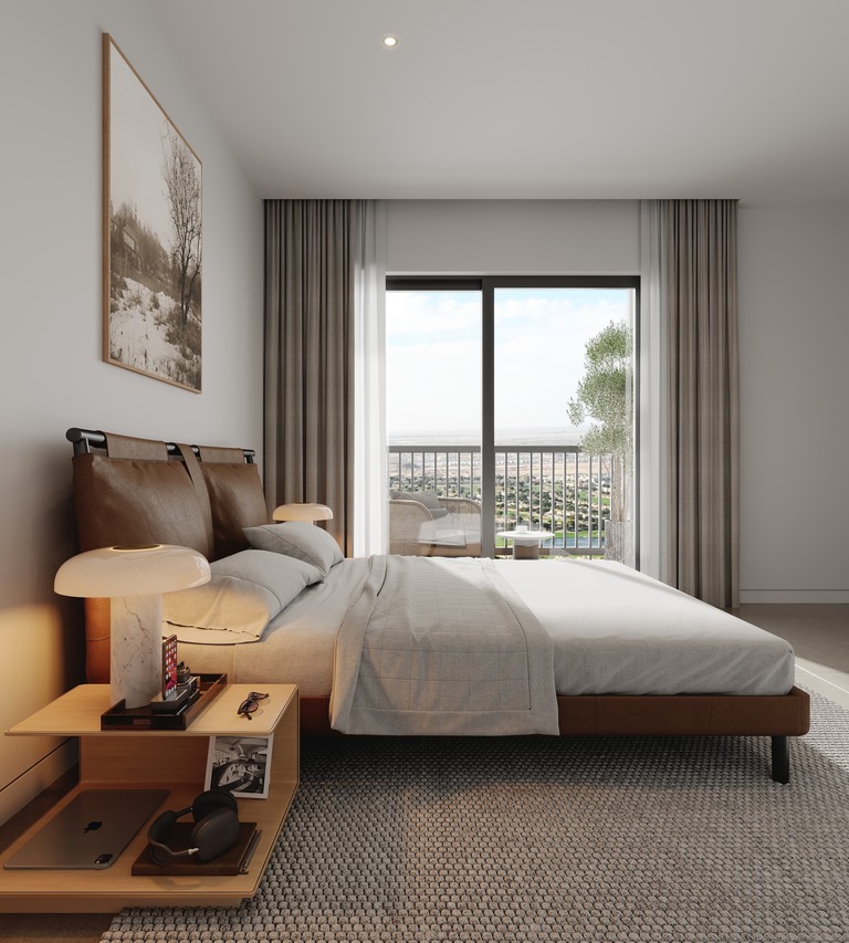Apartament z widokiem na panoramę Dubaju