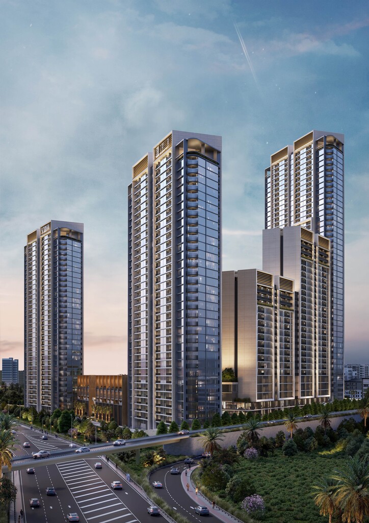 Apartament z widokiem na panoramę Dubaju