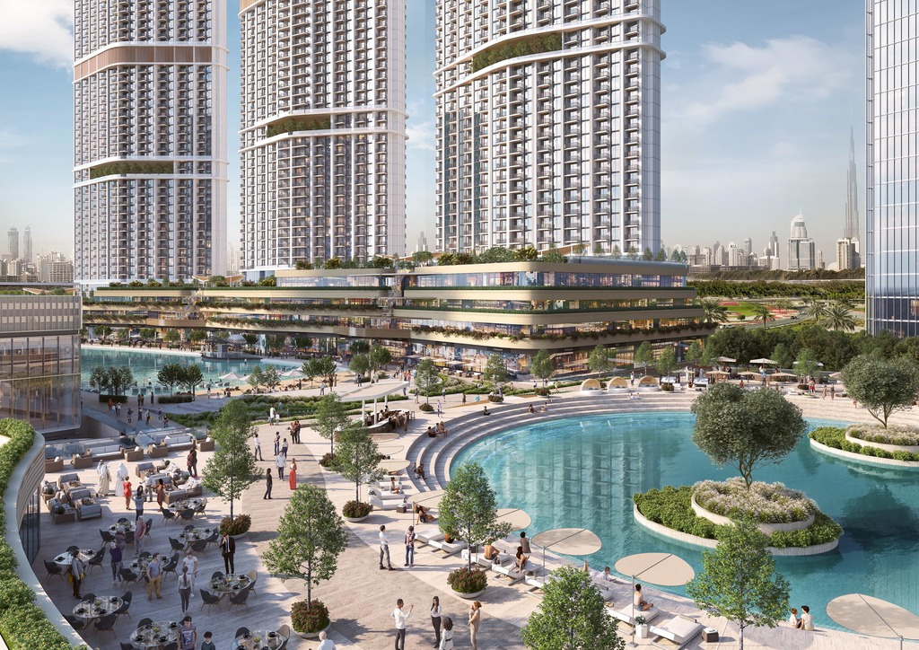 Apartament w Dubaju z widokiem na cały kompleks
