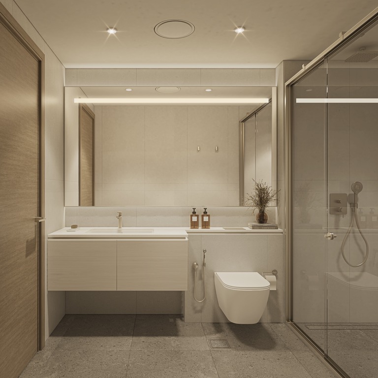 Apartament w Dubaju z widokiem na cały kompleks