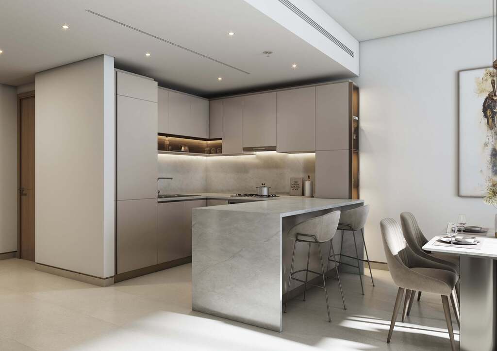 Apartament w Dubaju z widokiem na cały kompleks