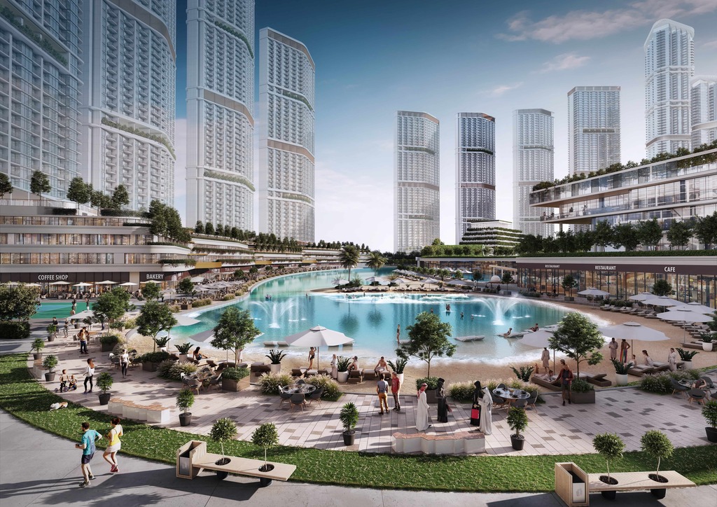 Apartament w Dubaju z widokiem na cały kompleks