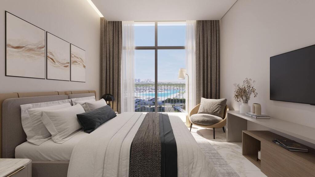 Apartament w Dubaju z widokiem na cały kompleks