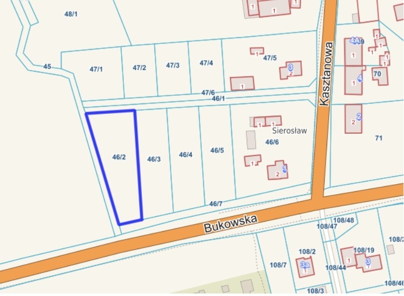 Sierosław | działka budowlana MPZP |  1584 m2