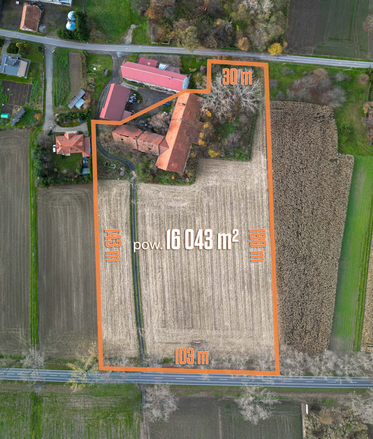 Teren inwestycyjny 1,6 ha (MN/P1 + MN1) | Nowizna