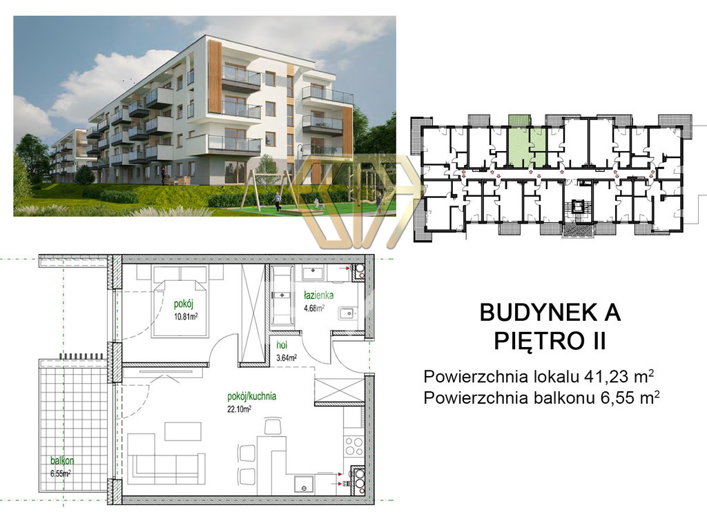 Piękne mieszkanie Parkitka 41 m2 balkon