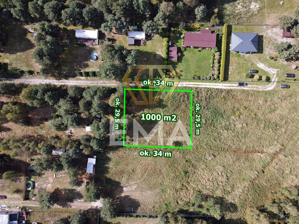 Spokój, las, 1000 m² za 70 tys.