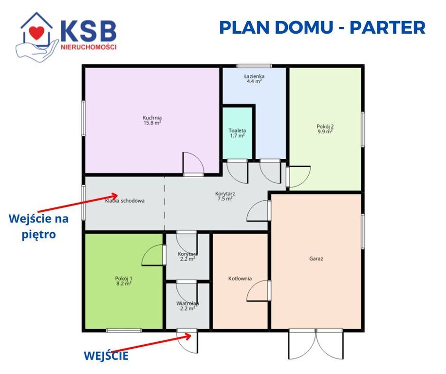 Dom 135m2 + garaż, działka 413m2 - ul. Kasztanowa