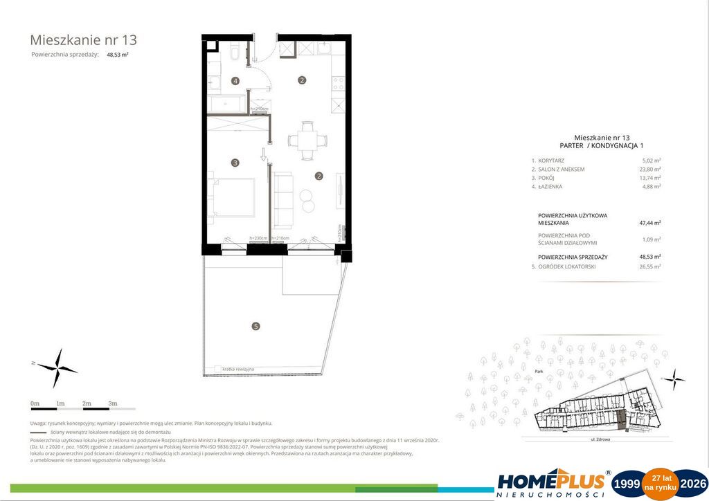 0%, Apartamenty w Miasteczku Wilanów, własny park