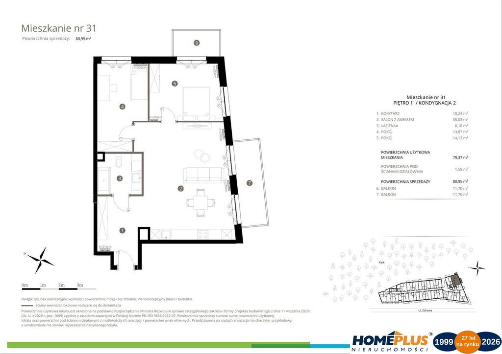 0%, Apartamenty w Miasteczku Wilanów, własny park