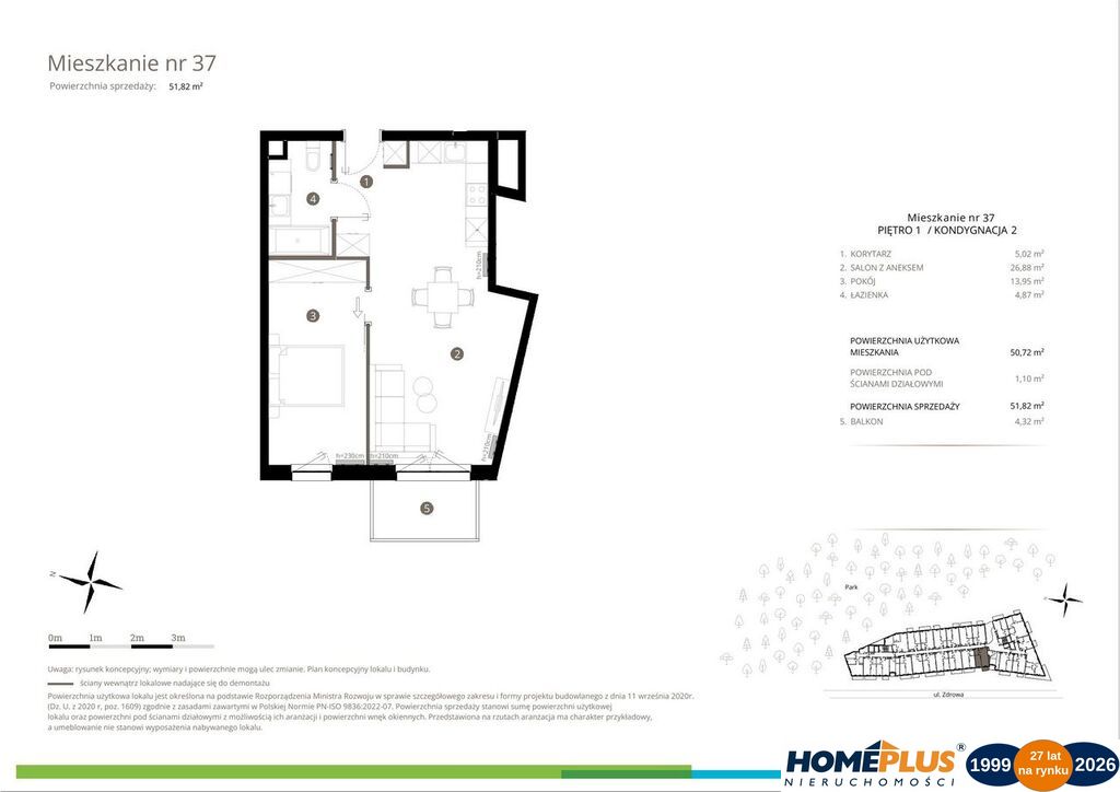 0%, Apartamenty w Miasteczku Wilanów, własny park