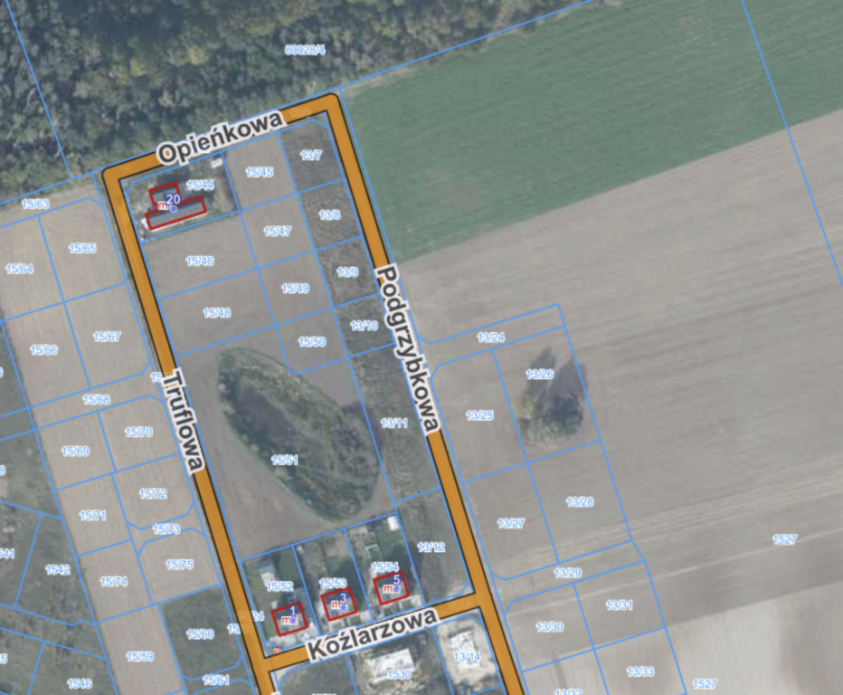 Działka 1355 m² przy lesie - MPZP, Kaźmierz