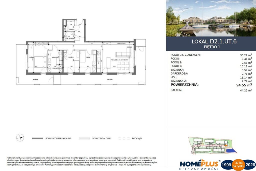 0%, Apartament nad J.Dąbie, osiedle z mariną