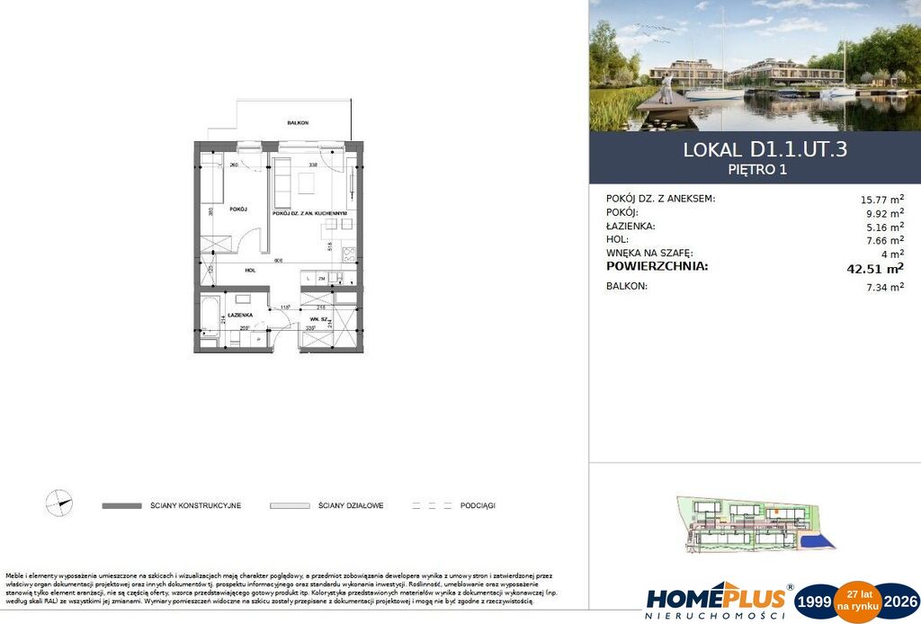 0%, Apartament nad J.Dąbie, osiedle z mariną