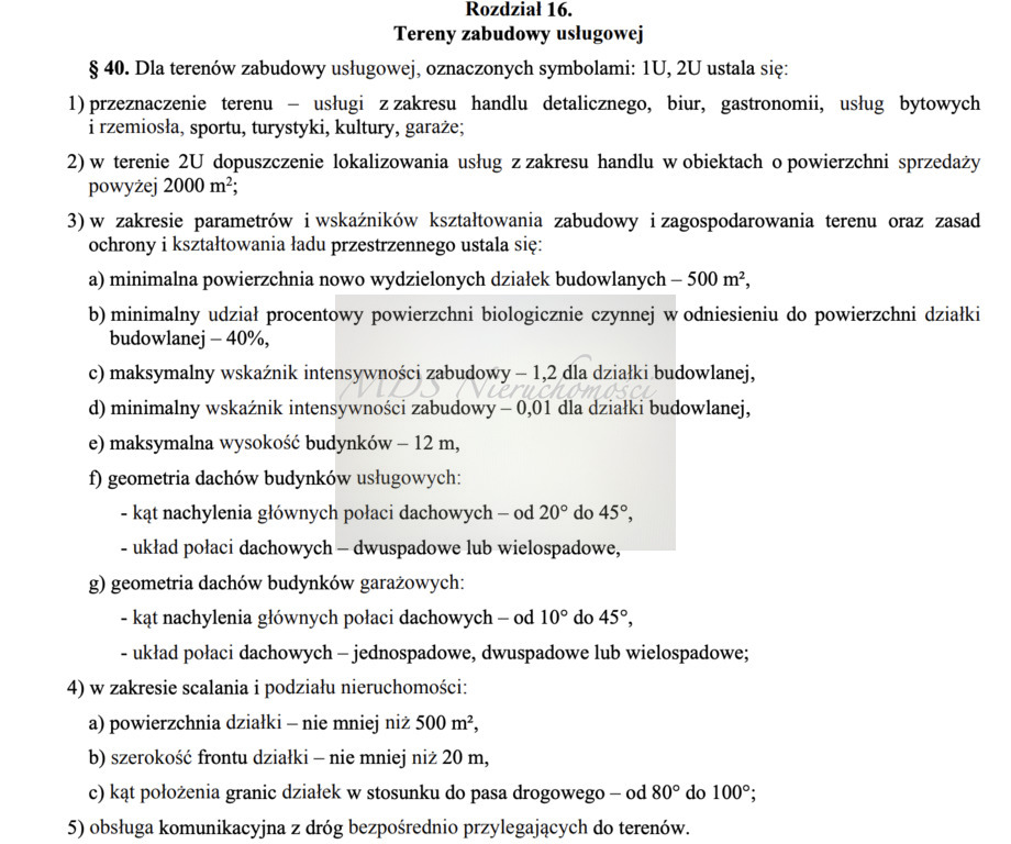 działka na budowę osiedla z usługami