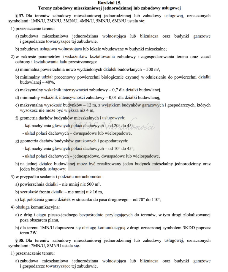 działka na budowę osiedla z usługami