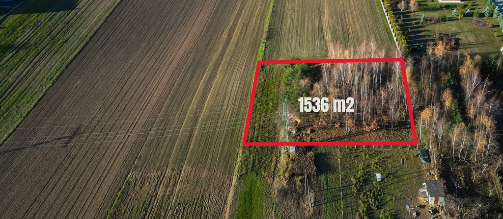 Duża działka 1536 m2 z mediami w drodze I Wierzbna