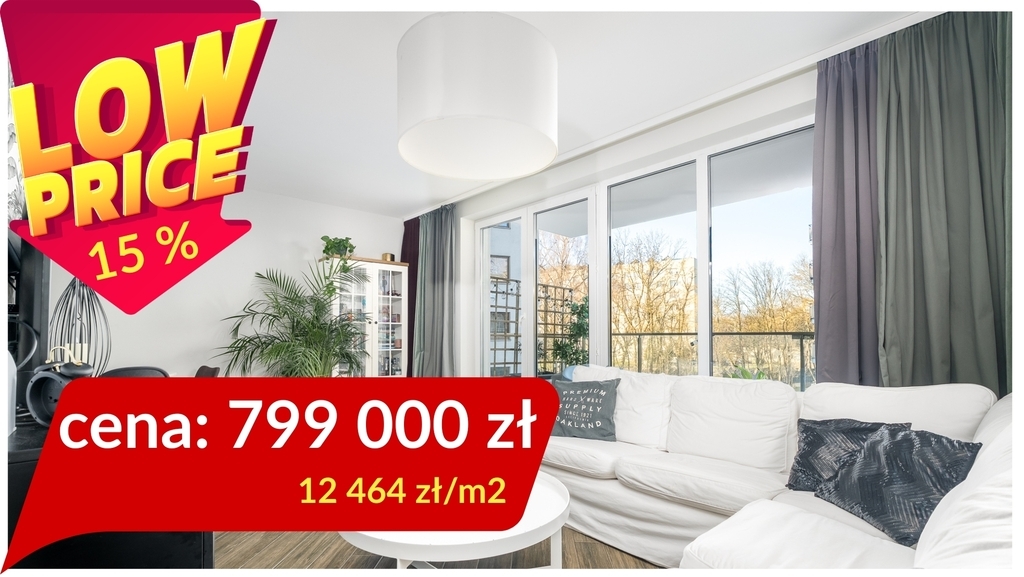 Apartament -WYSPA SOLNA 64 m² -3 POKOJE + GARAŻ