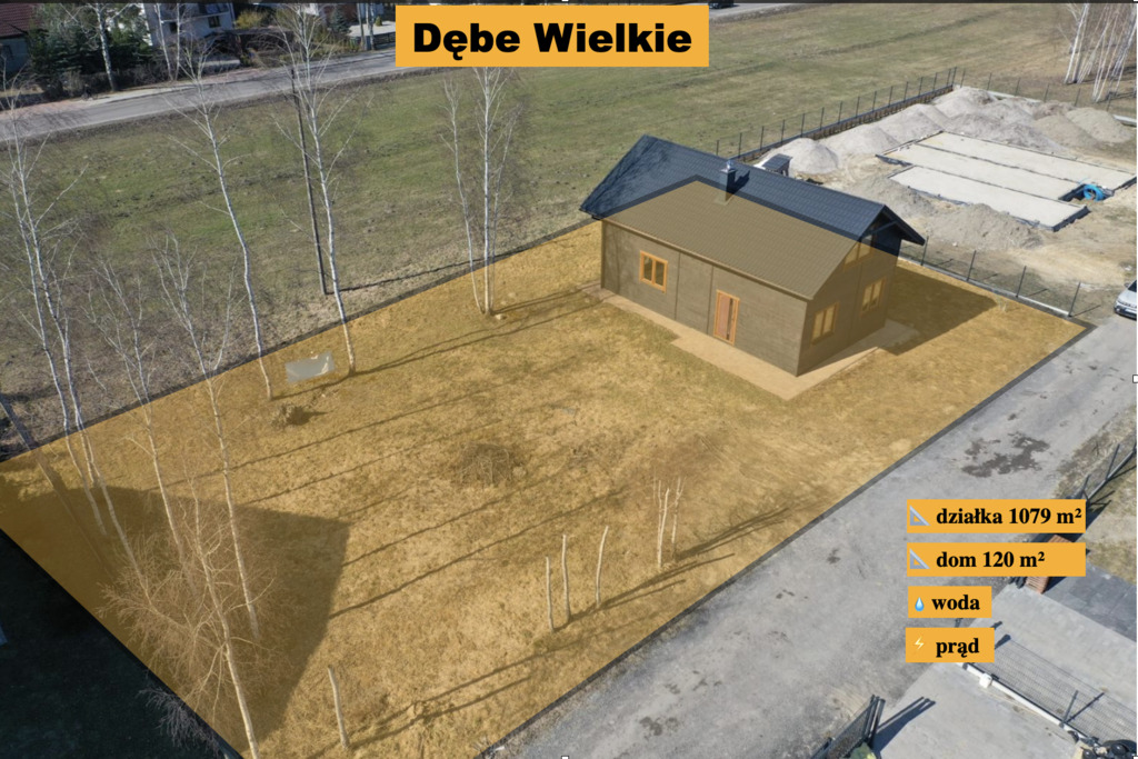 Dom do wykończenia - 120 m². Duża działka.