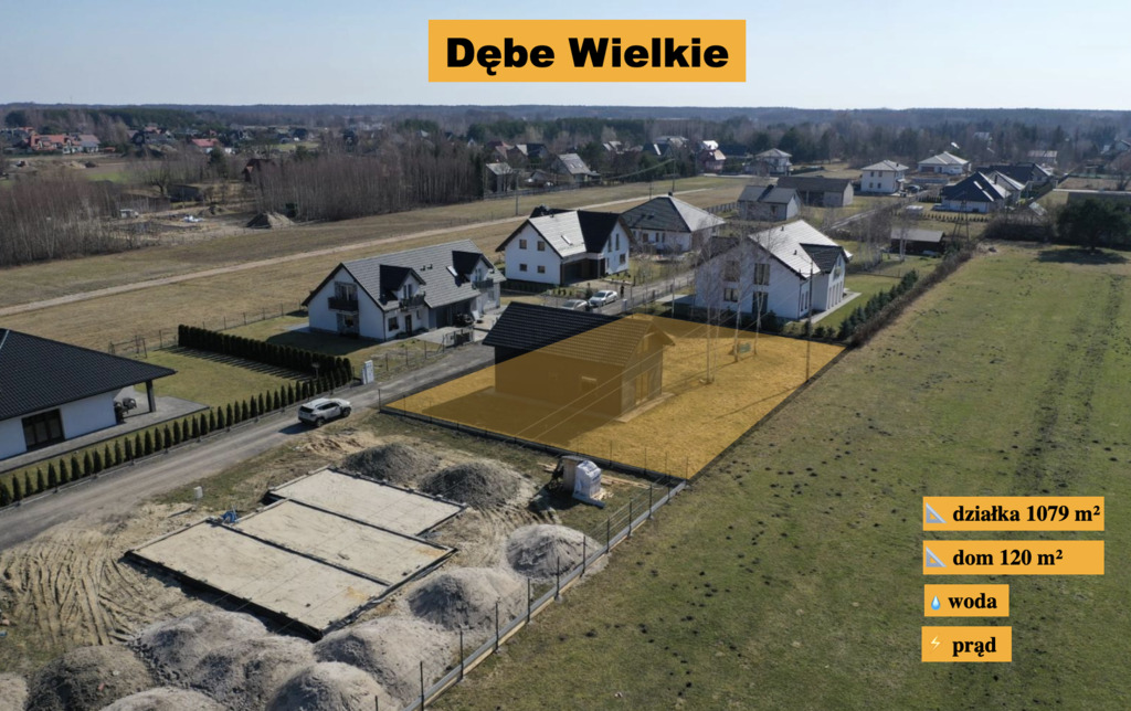 Dom do wykończenia - 120 m². Duża działka.