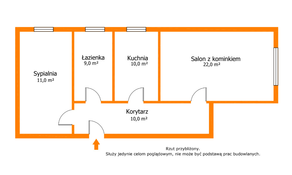 Piękne umeblowane 61 m2 z kominkiem i widokiem!