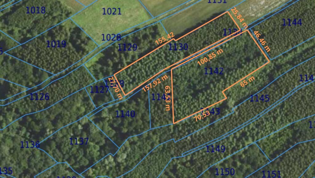 Równy teren leśny 1,06 ha – Łopuszka Wielka