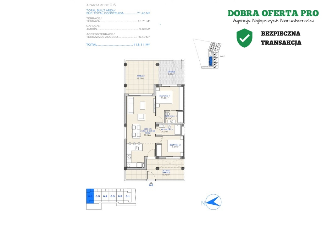 Nowe wykończone 2 łazienki 2 tarasy i ogródek