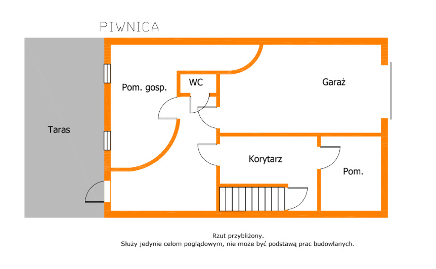 Skrajna szeregówka z dużą działką w Kielcach