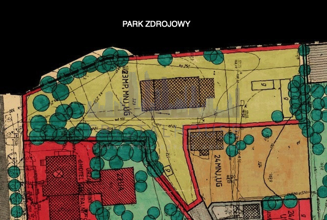 Teren inwestycyjny graniczący z Parkiem Zdrojowym