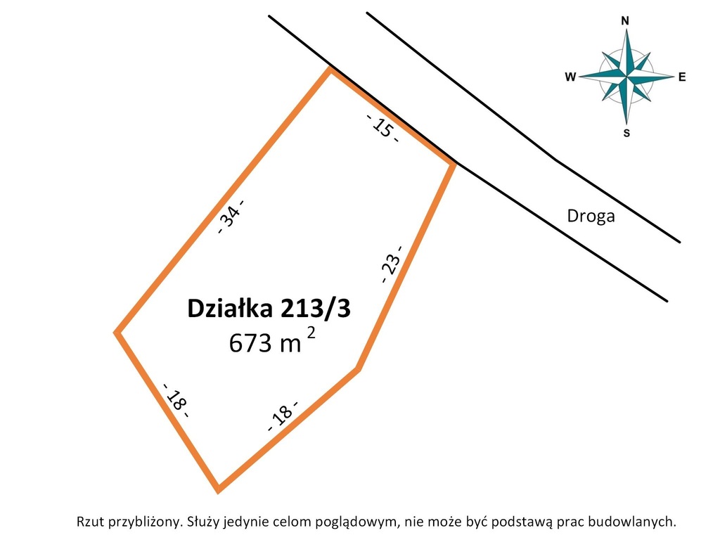 Dopiewiec: Działka 673m² | media | droga | PKP