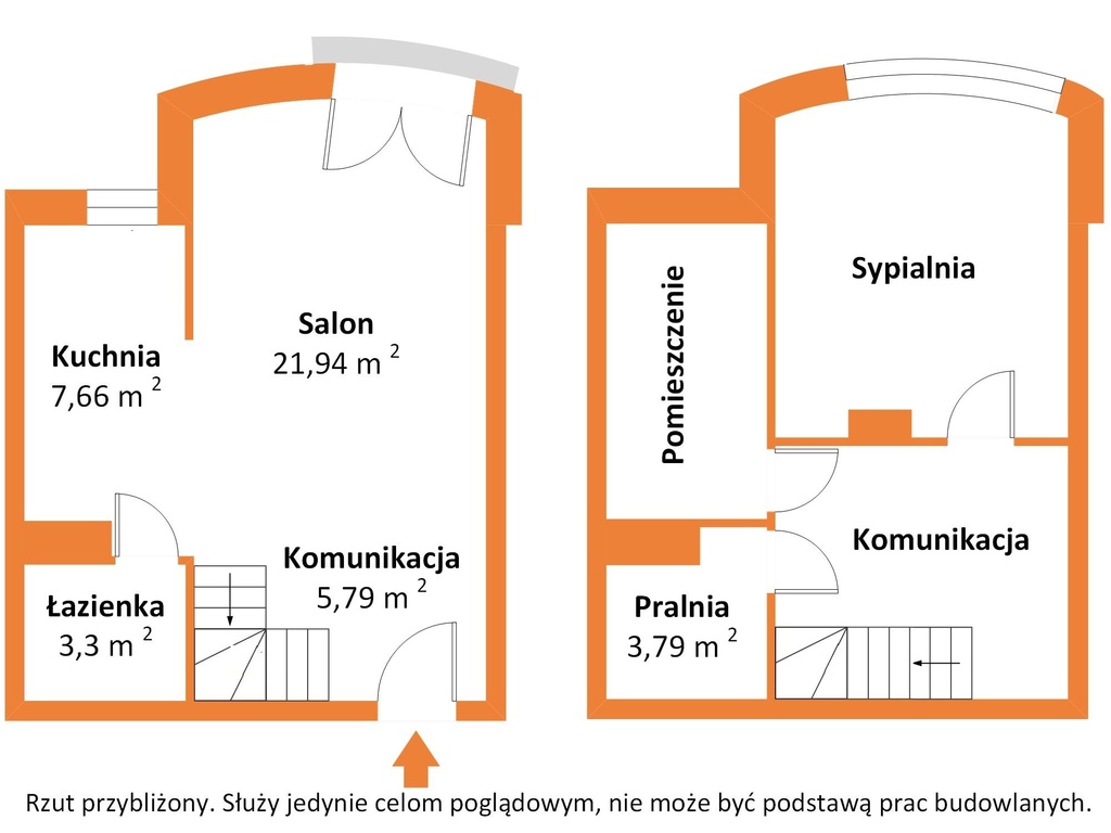 Przestrzenne mieszkanie dwupoziomowe plus parking