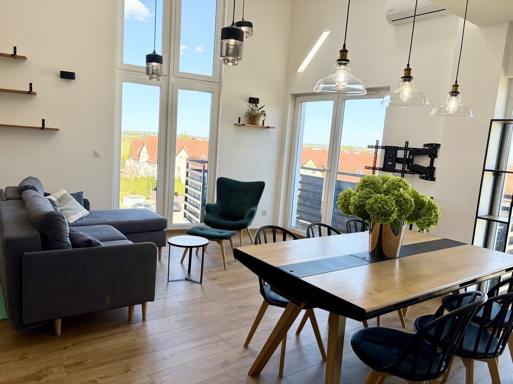 Loftowy apartament 87,53 m²| taras |Przecław