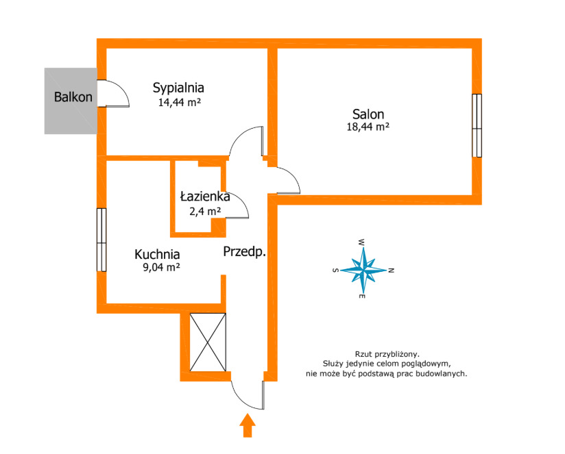 53m2 przestrzeni na 1 piętrze |BALKON |Manufaktura