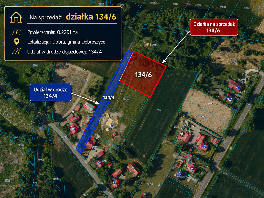 Piękna działka, Dobra, Gmina Dobroszyce