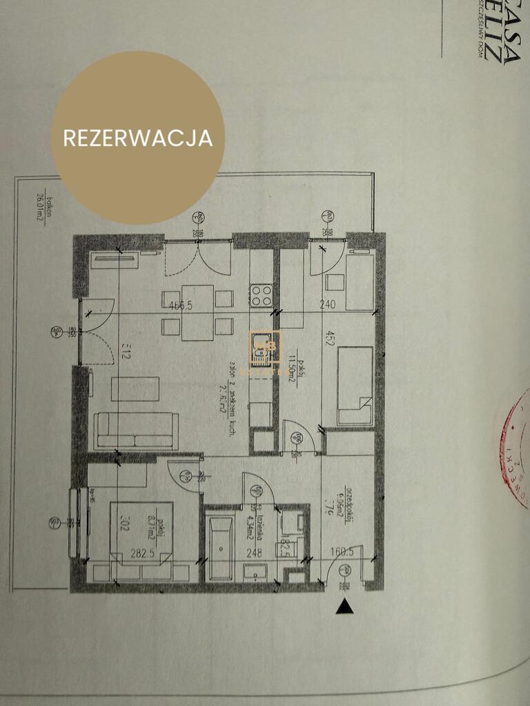 Trzypokojowe mieszkanie z pięknym tarasem