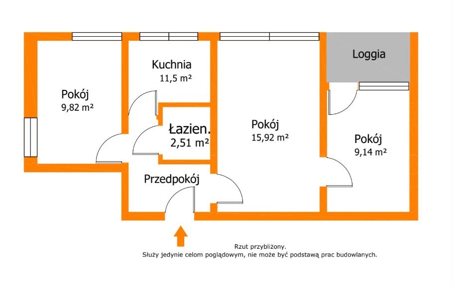 Mieszkanie przy manufakturze 3 pokoje | Koziny