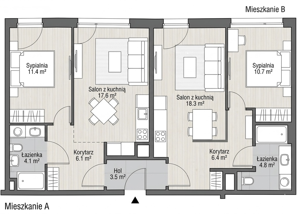 Wintera | 2 apartamenty | Widok na Motławę